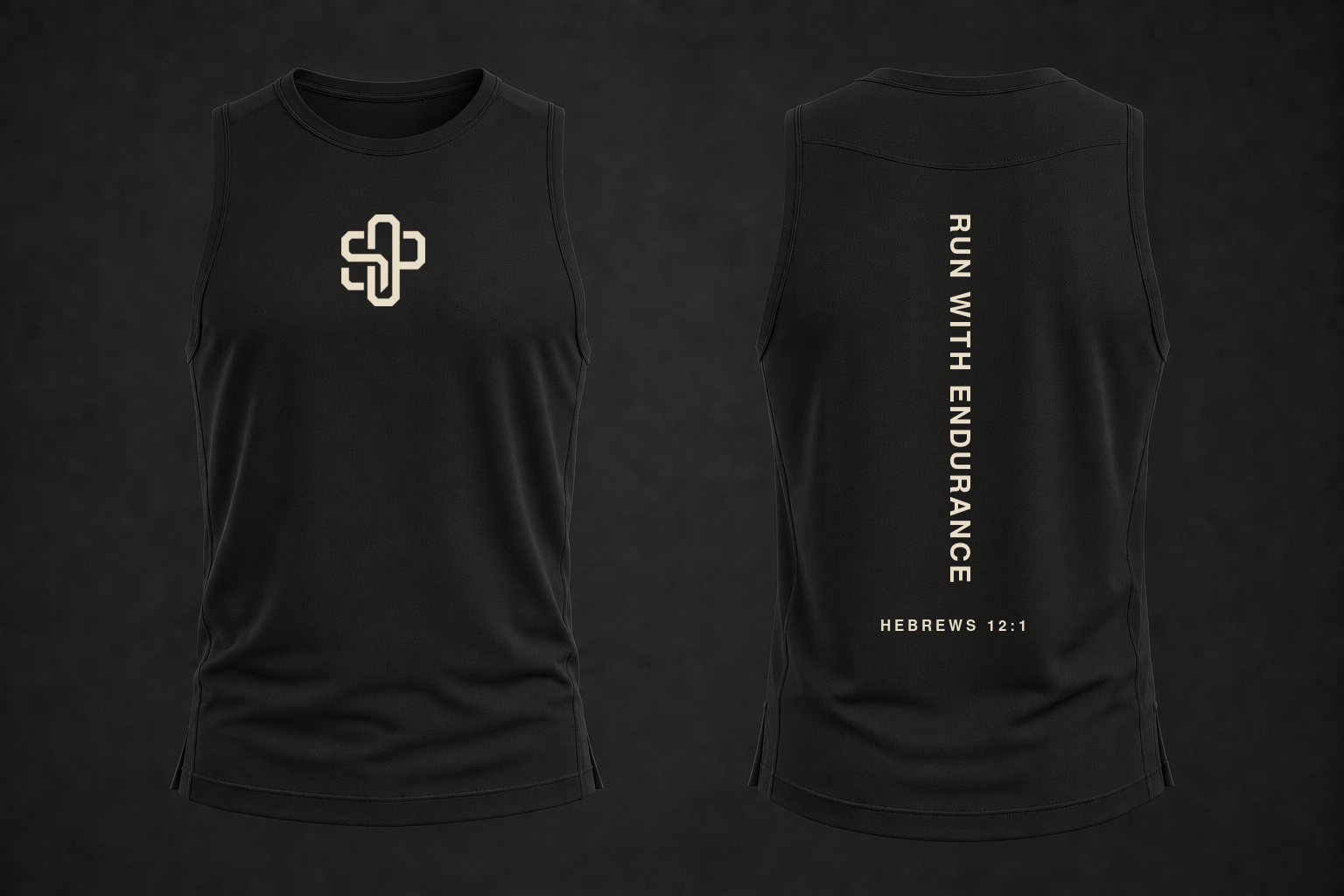 SOP Performance Tank in black and bone